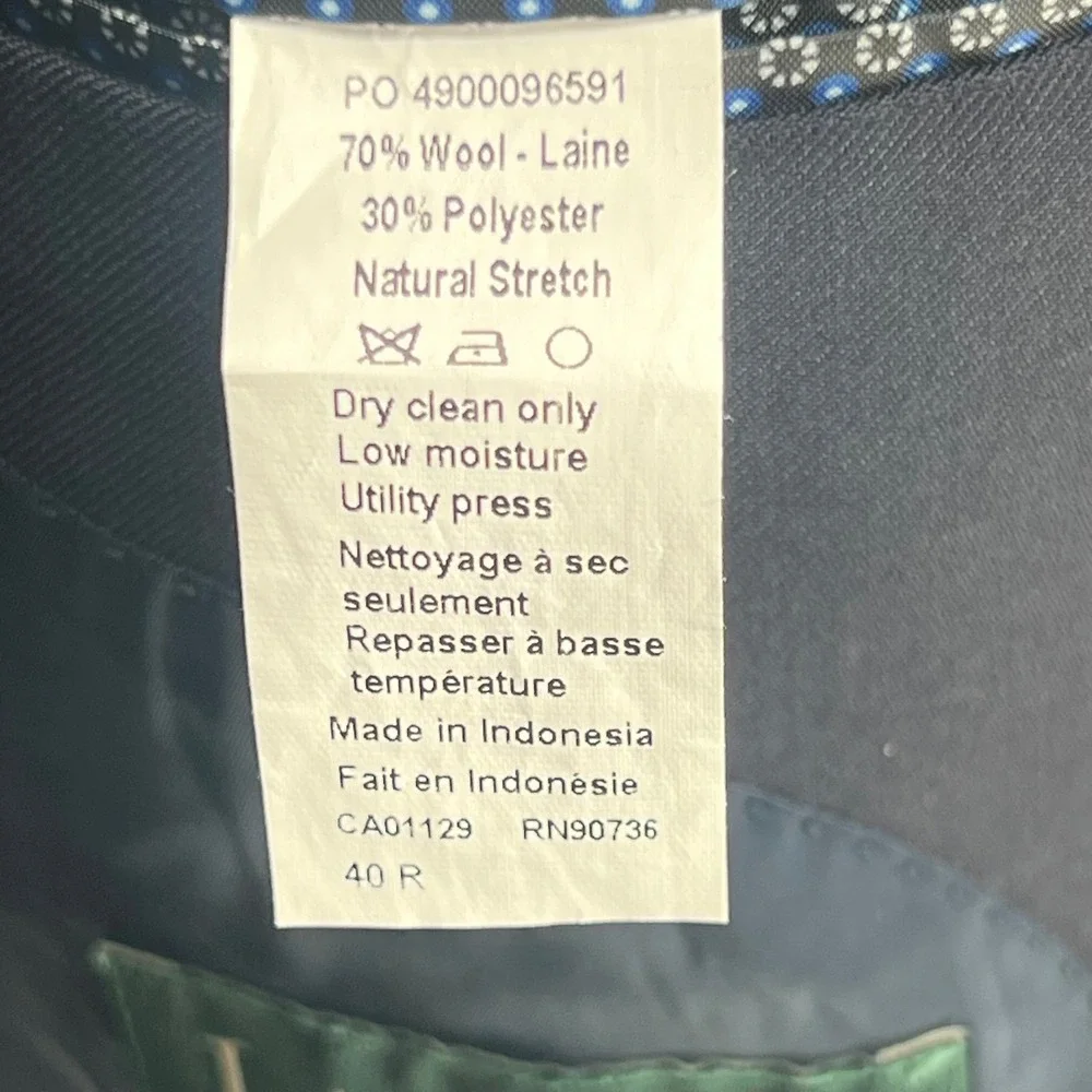 Lauren Ralph Lauren Blazer Men 40R Navy Blue Gold Button Wool Blend‎ Sport 0772